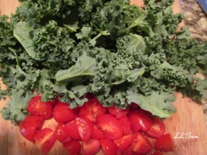 kale and tomatoes