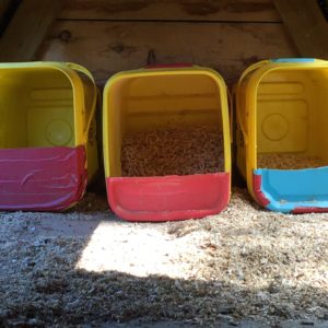 They line up nicely and keep most of the wood shavings in the box. Easy to clean, too!