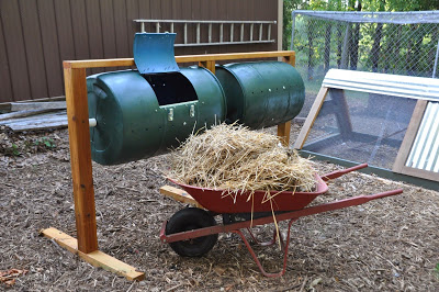 diy: chicken manure tumbling composter community chickens